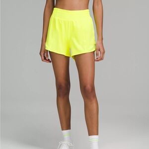 HOTTY HOT HIGH-RISE LINED SHORT 4" Electric Lemon Size: 16
